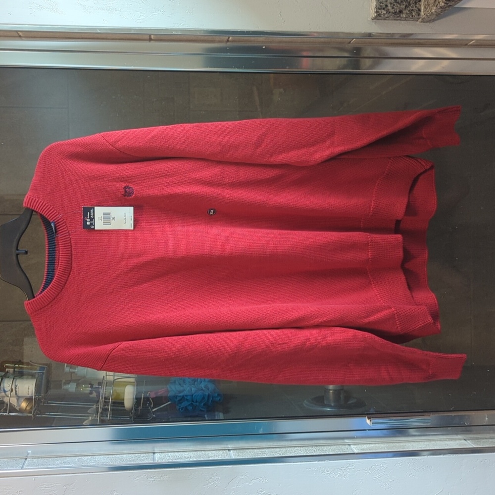 NWT Chaps Red Crewneck Sweater